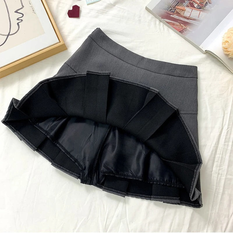 Frauen Faltenrock mit hoher Taille