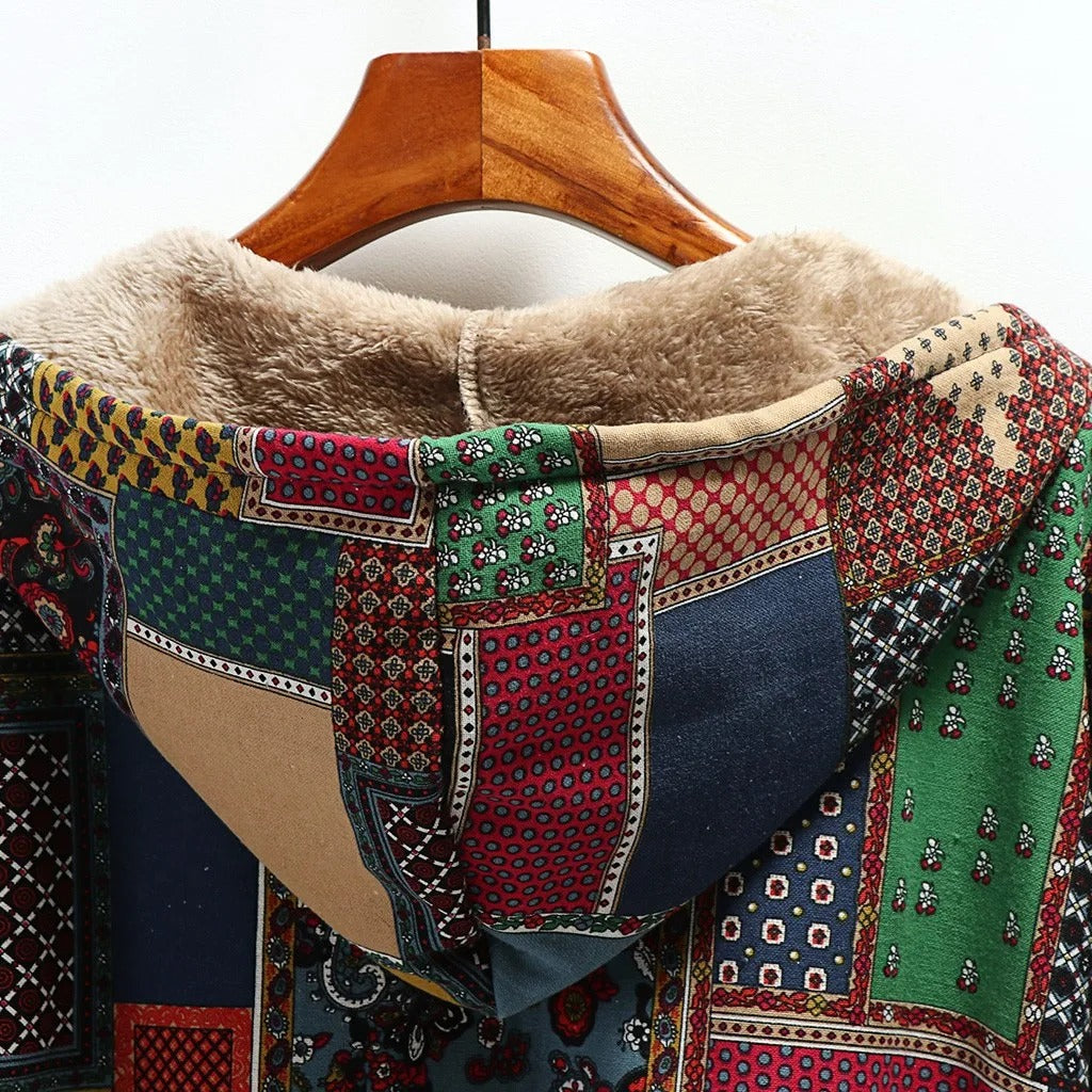 Lange Jacke mit Kapuze für Frauen