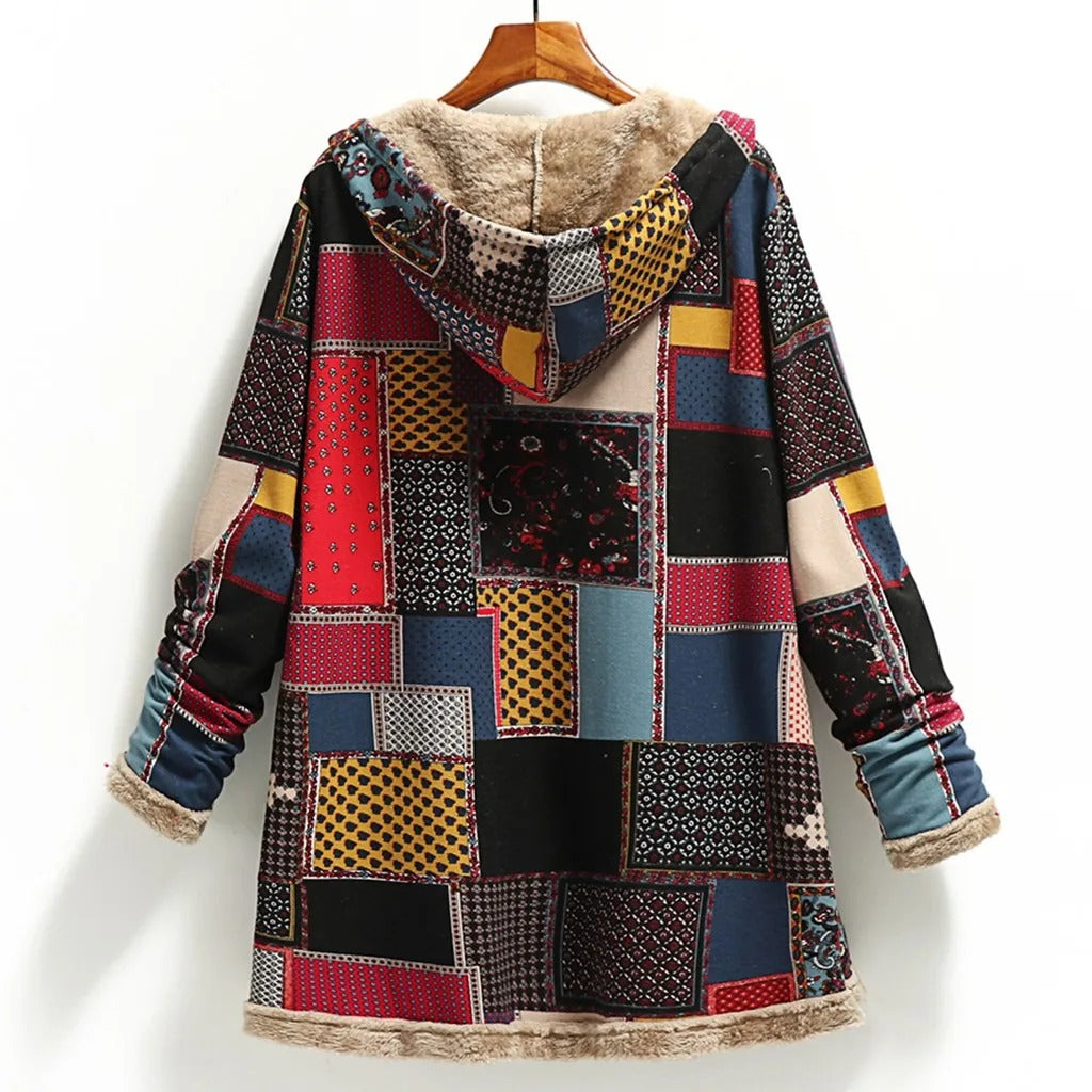 Lange Jacke mit Kapuze für Frauen