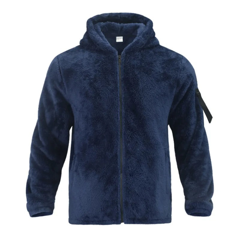 Doppelseitige Herren-Fleecejacke