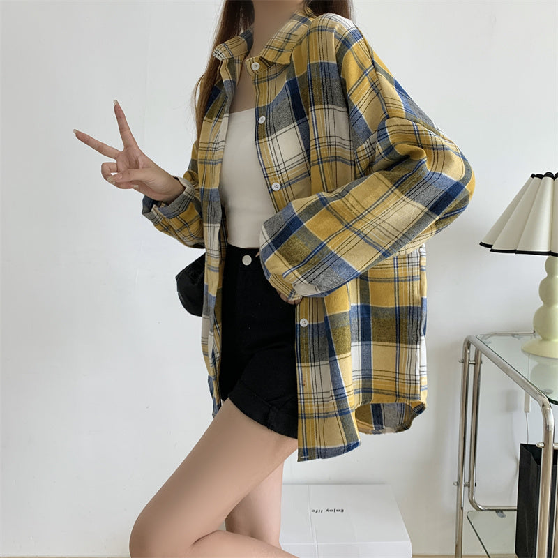Oversized kariertes Hemd für Damen