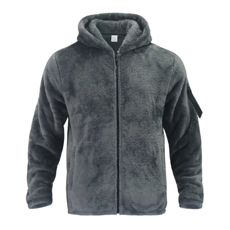 Doppelseitige Herren-Fleecejacke