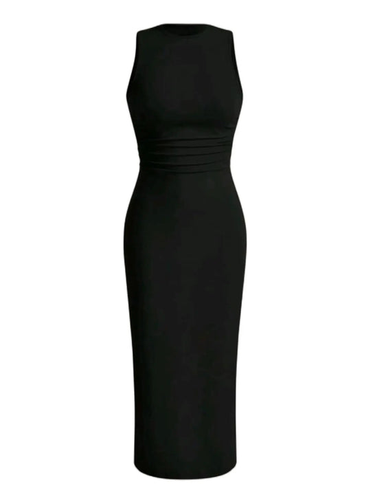 Kleid mit faltiger Taille für Frauen
