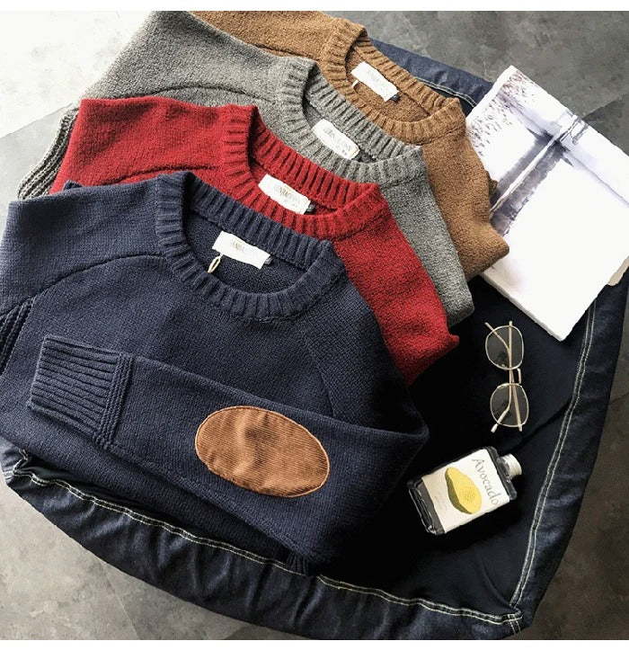 Übergroßer Herrenpullover aus Patchwork