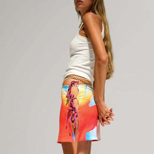 Tie-Dye Bodycon-Rock für Damen