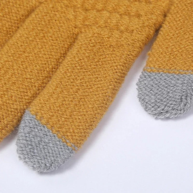 Kaschmirstrick-Winterhandschuhe für Frauen