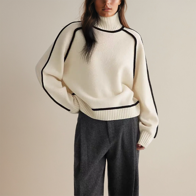 Hochwertiger Kaschmir Pullover Damen Modern Stil Warmer Pullover für Herbst und Winter 2