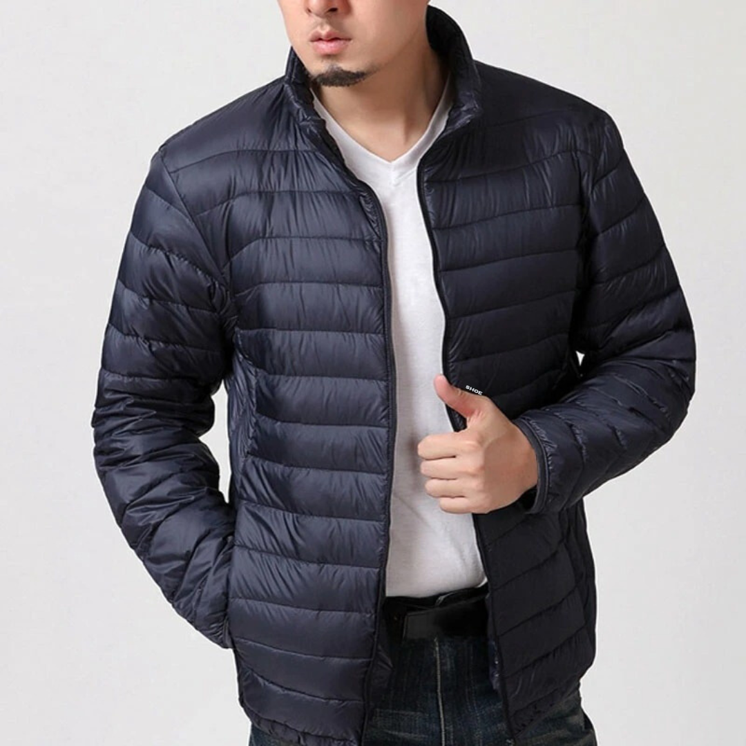 Ultraleichte weiße Entendaunenjacke für Männer