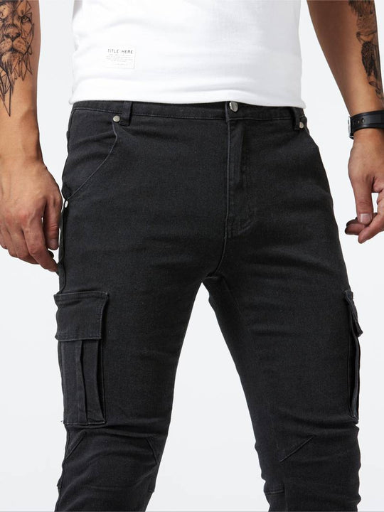 Herren Cargohosen Slim-Fit Baumwollmischung - Modernes Design mit Praktischen Taschen-4
