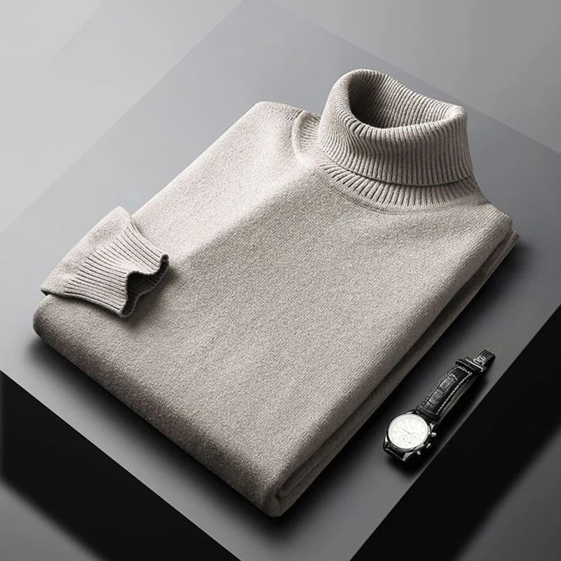 Herren Rollkragenpullover Klassisch Baumwoll-Acryl-Mischung 1