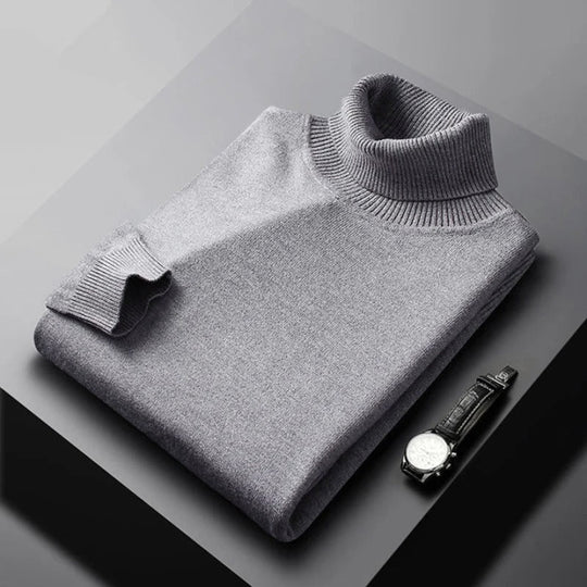 Herren Rollkragenpullover Klassisch Baumwoll-Acryl-Mischung 6