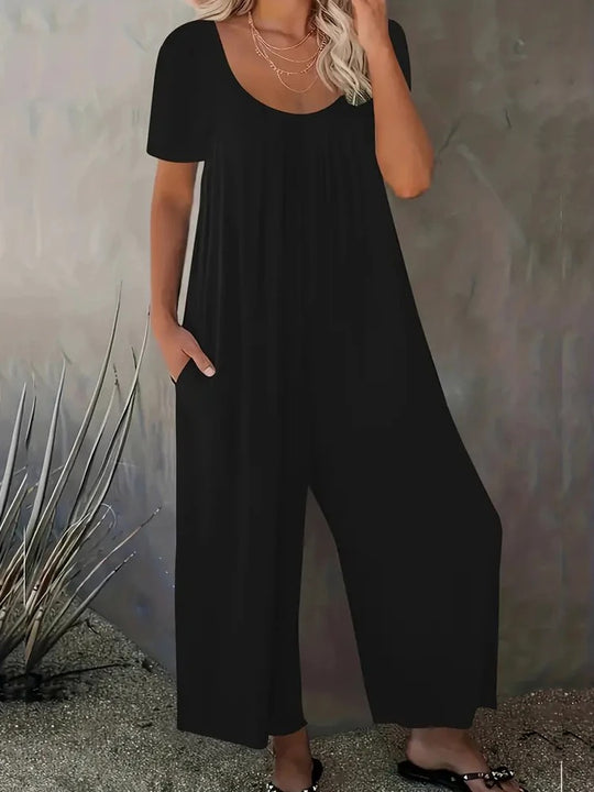 Sommerlicher schicker einfarbiger Overall