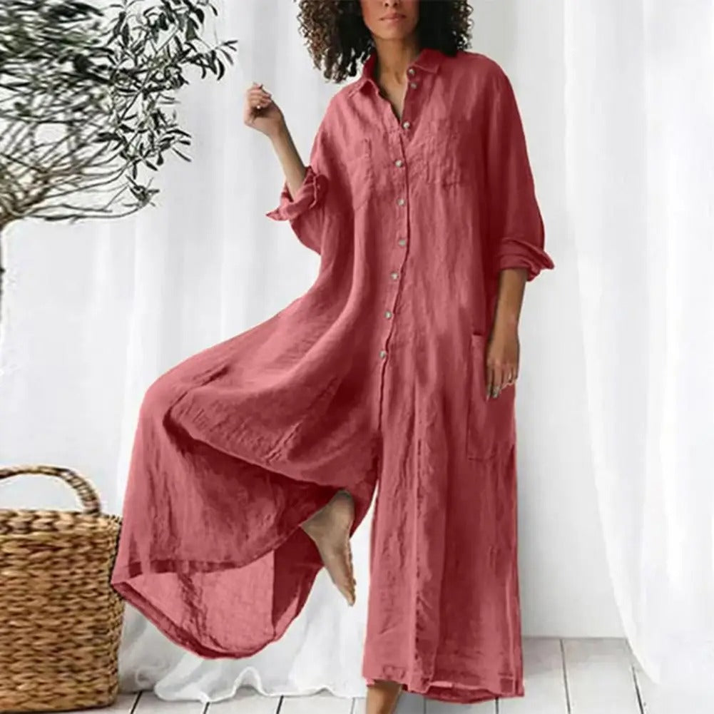 Oversized Damenoverall aus Baumwolle