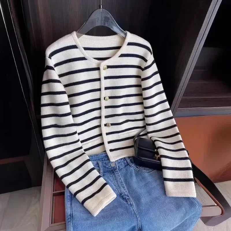 Strickjacke mit Streifen für Damen