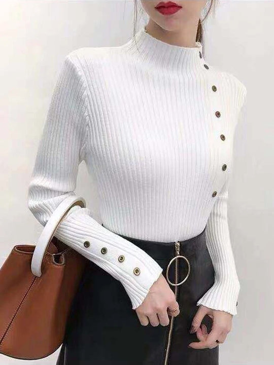 Rollkragenpullover mit langen Ärmeln für Damen