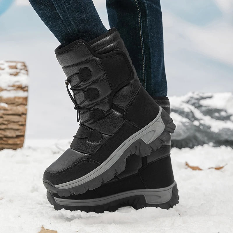Hohe Winterstiefel aus Plüsch für Männer