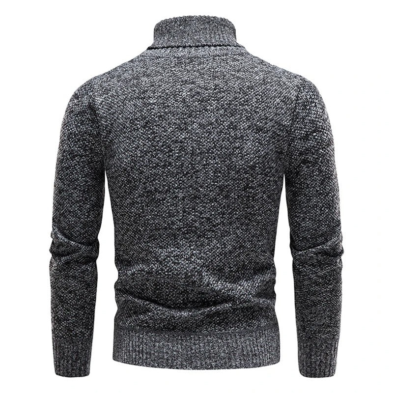 Herren-Rollkragen-Fleecejacke