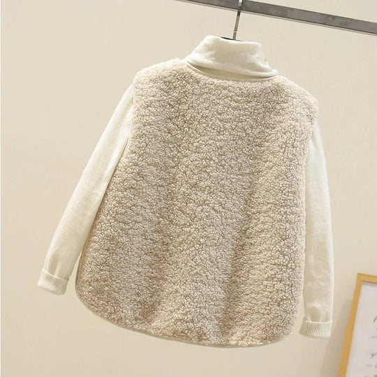 Plüsch-Fleece-Weste für Frauen
