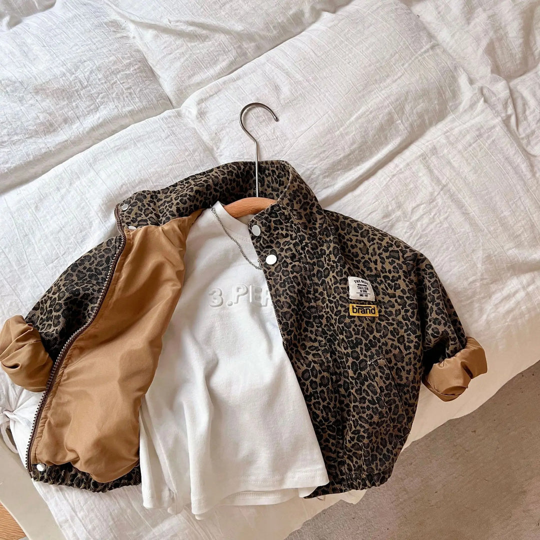 Jacke mit Leopardenmuster für Kinder