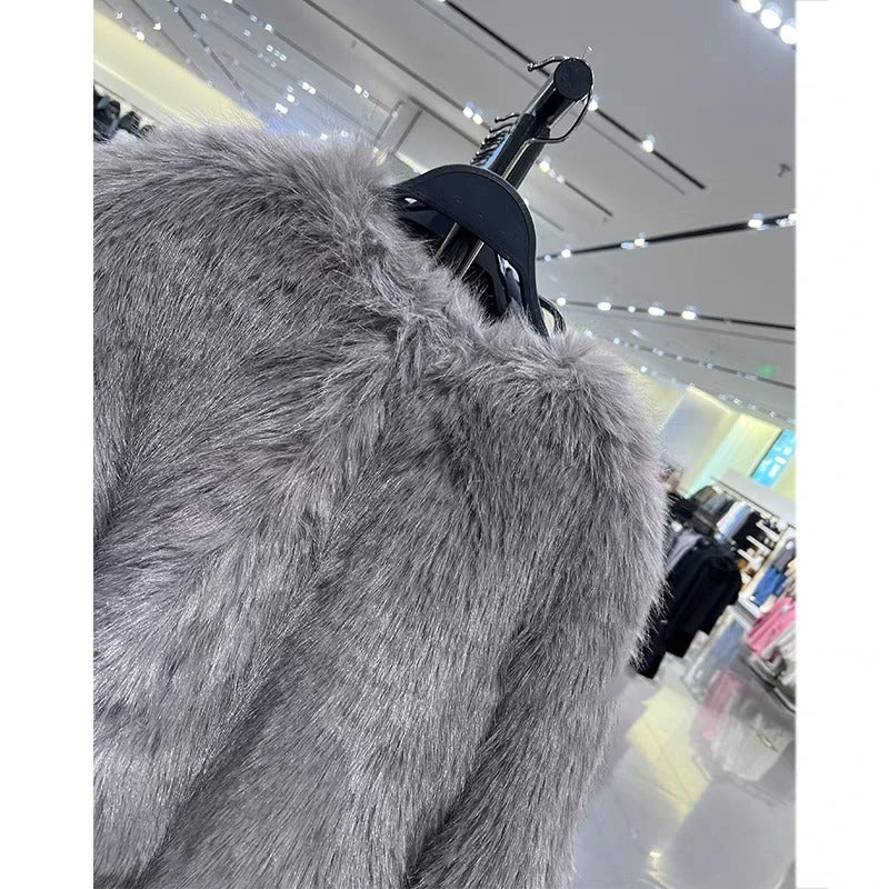 Damen Vintage Pelzmantel