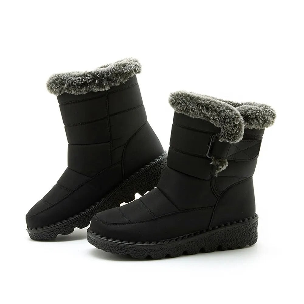 Warme Baumwollpelz-Stiefeletten für Frauen