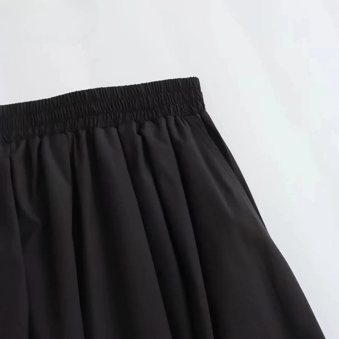 Weit geschlitzter A-Linienrock für Damen