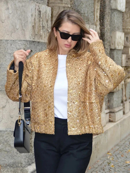 Gold Lose Damen Freizeitjacke