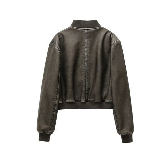Damen-Motorradjacke mit Reißverschluss