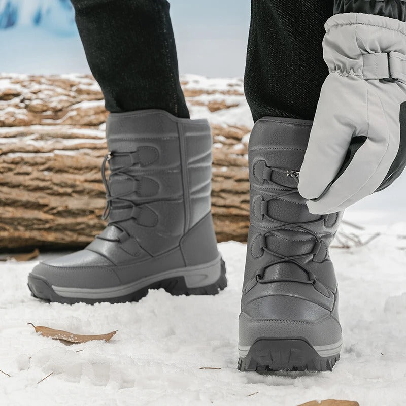 Hohe Winterstiefel aus Plüsch für Männer