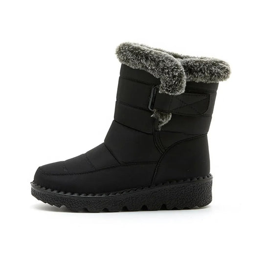 Warme Baumwollpelz-Stiefeletten für Frauen