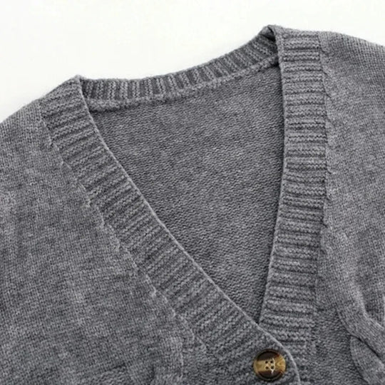 Strickjacke mit V-Ausschnitt für Damen