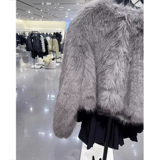 Damen Vintage Pelzmantel