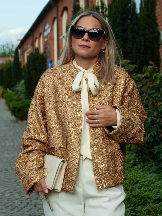 Gold Lose Damen Freizeitjacke