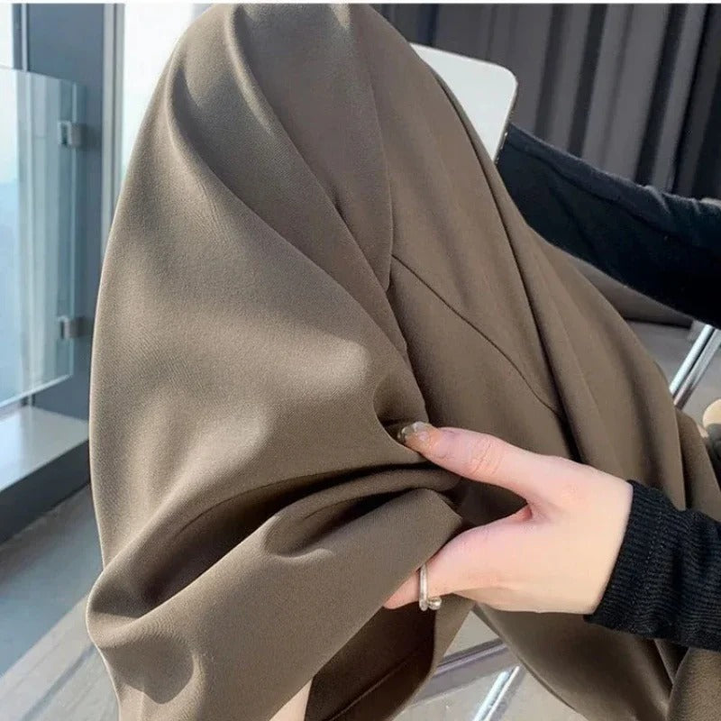 Frauen Koreanischer Stil Baggy-Hose mit hoher Taille