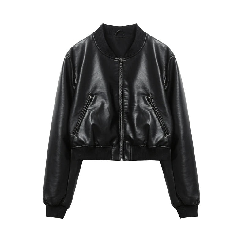Damen-Motorradjacke mit Reißverschluss