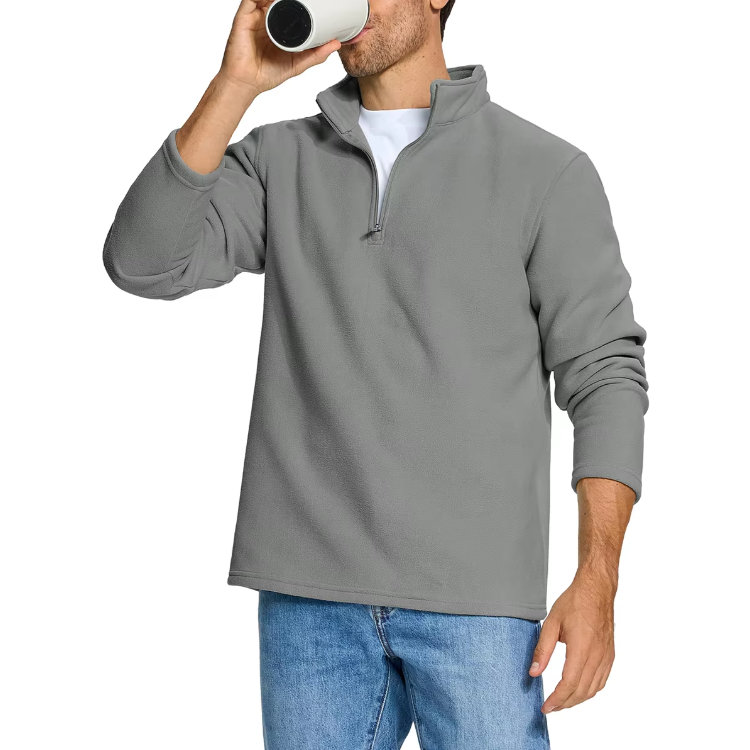 Fleece-Pullover mit halbem Reißverschluss für Männer