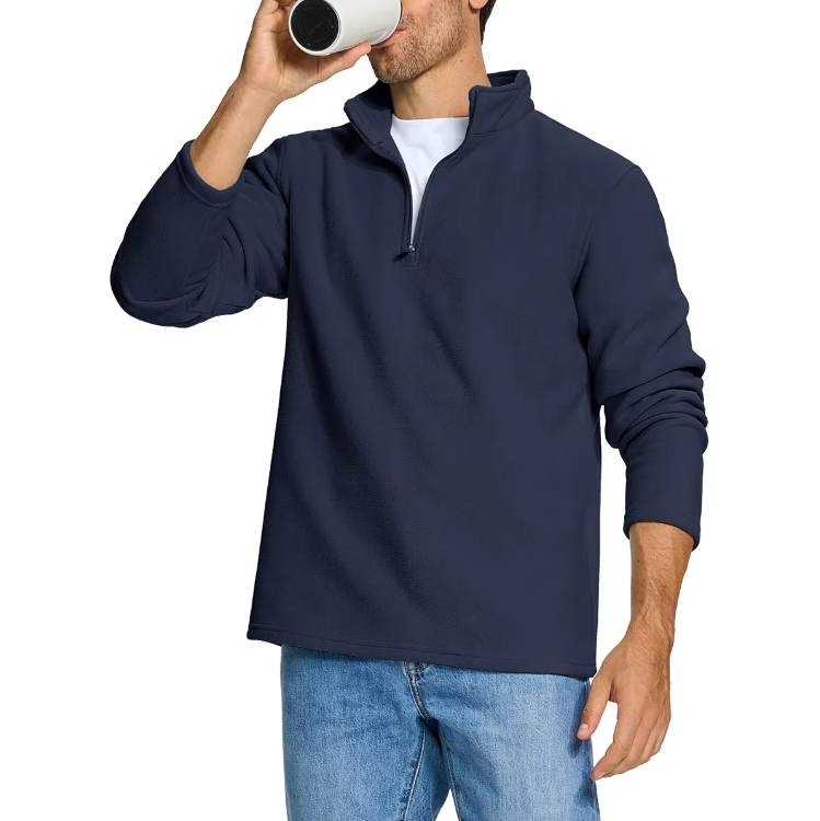 Fleece-Pullover mit halbem Reißverschluss für Männer