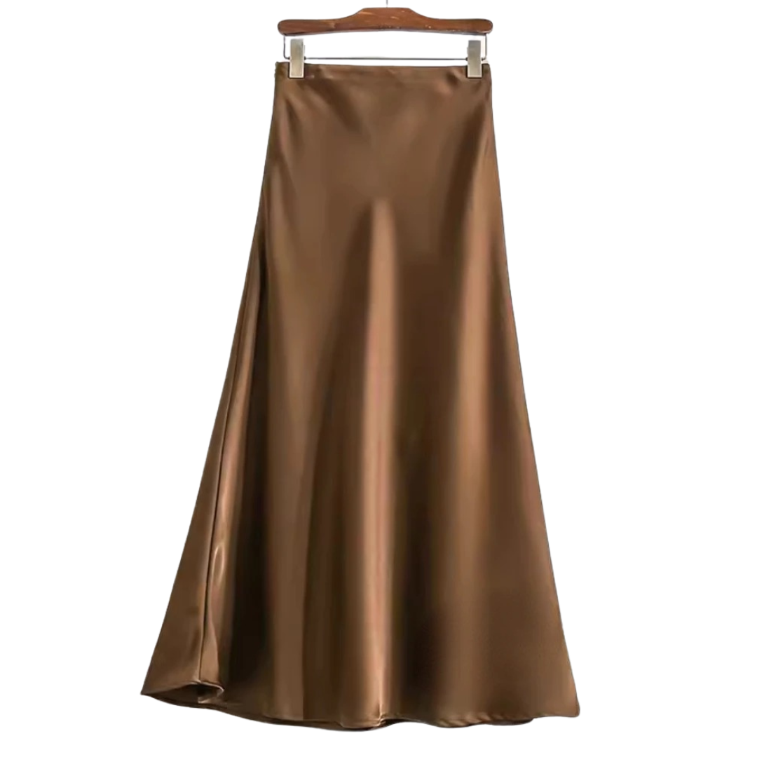 Frauen Essig Satin Fischschwanzrock