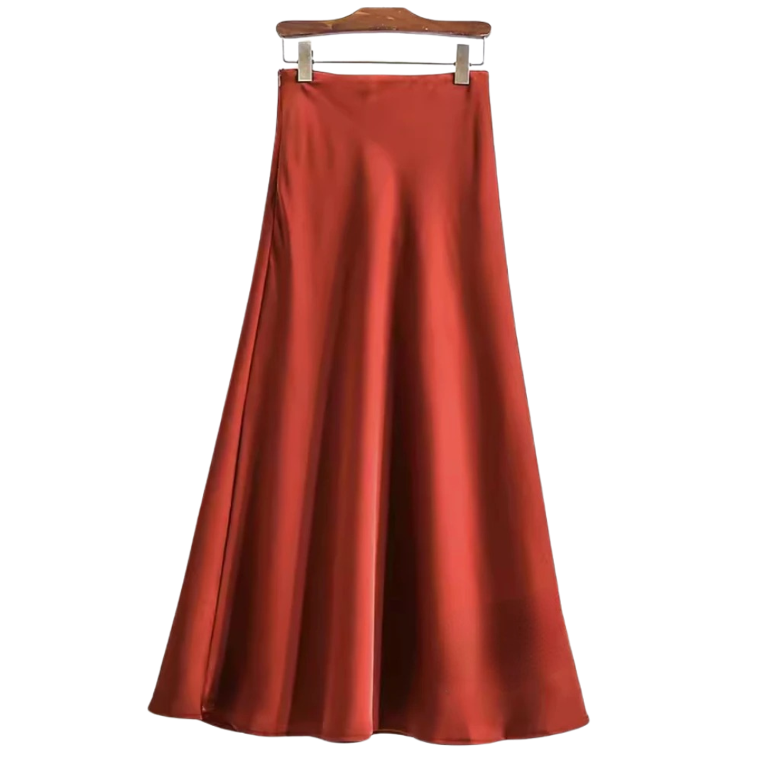Frauen Essig Satin Fischschwanzrock