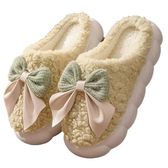 Warme Pelzpantoffeln für Frauen