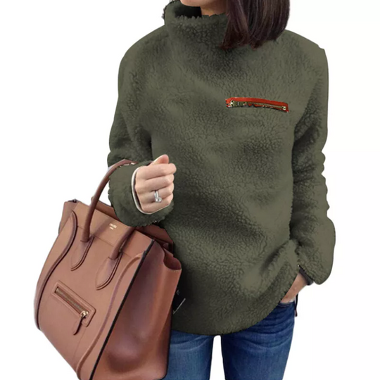 Warmer dicker Damen-Plüschpullover