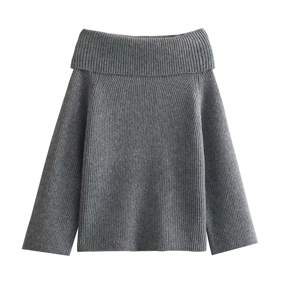 Off-Shoulder-Strickpullover für Frauen