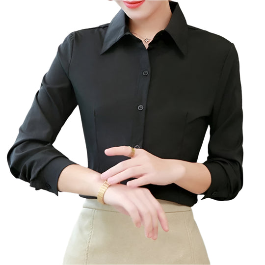 Langärmelige Bürobluse für Damen