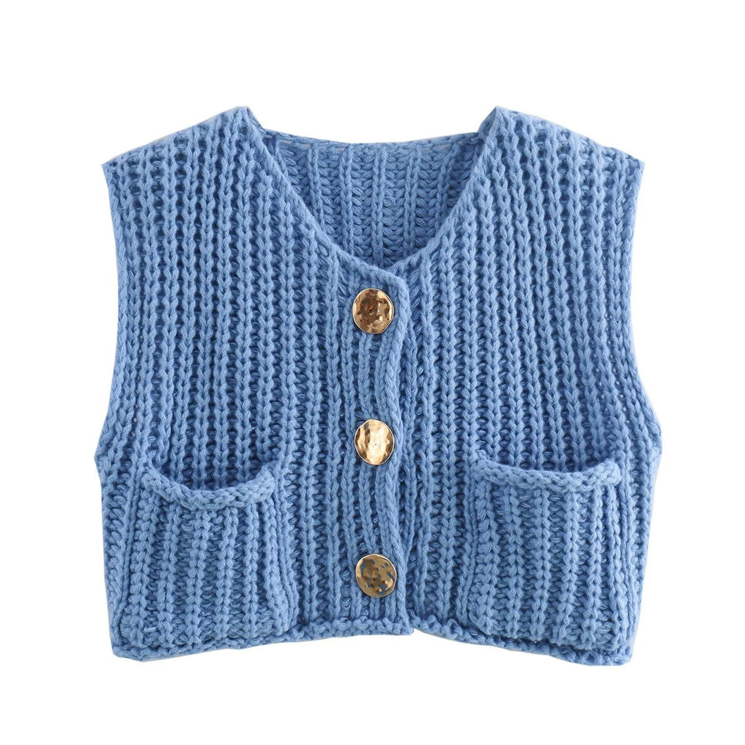 Strickjacke für Damen mit Metallknöpfen