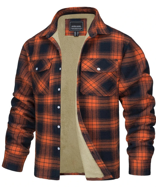 Flanell-Baumwoll-Karo-Jacke für Männer