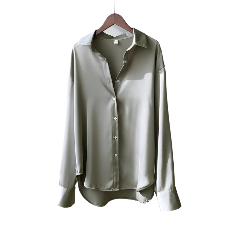 Seidenbluse mit Knopfleiste für Damen