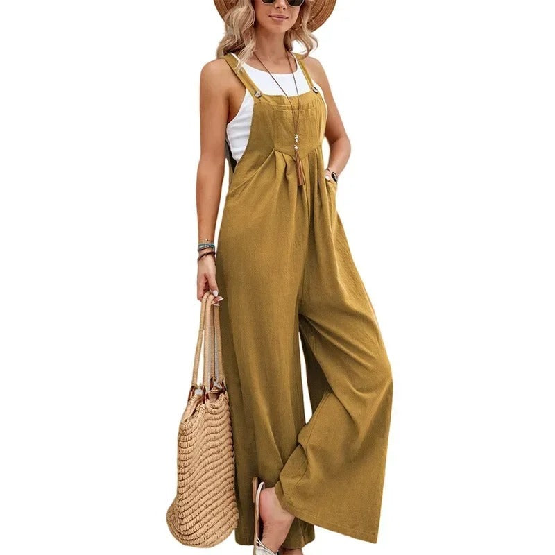 Latzhose mit weitem Bein für Frauen