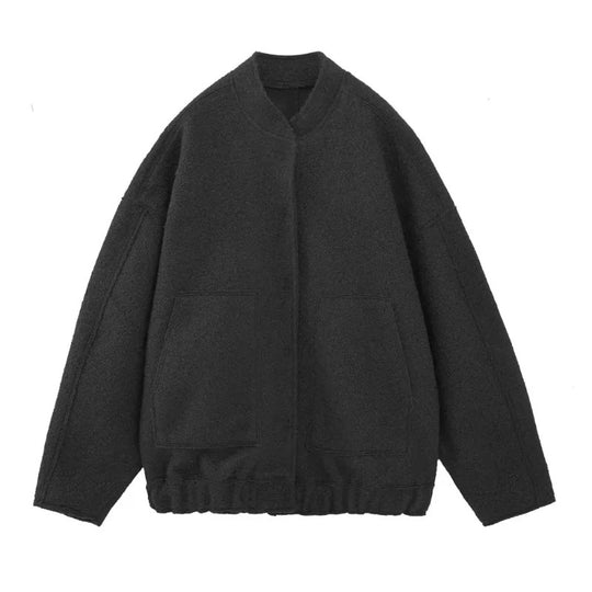 Tweed Oversized Bomberjacke für Damen