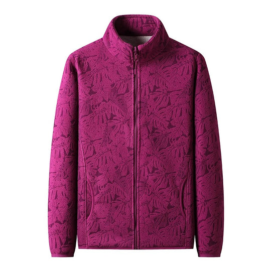 Bedruckte gebürstete Fleecejacke für Frauen