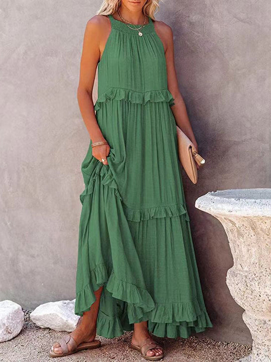 Damen Abendkleid Eleganter Schnitt Polyester Baumwolle 3